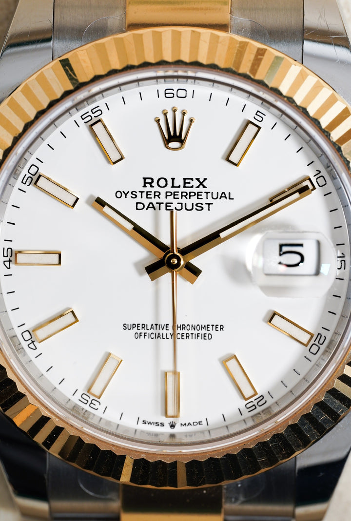Rolex Datejust 41 White Stainless Steel Yellow Gold 41 mm - 126333 - 2023