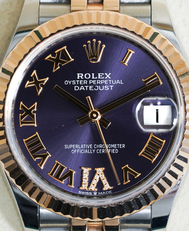 Rolex Datejust Aubergine Diamond 6 Stainless Steel Rose Gold 31 mm - 278271 - 2020