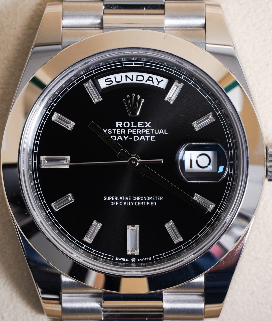 Rolex Daydate Black Diamond White Gold 40mm - 228206 - 2022