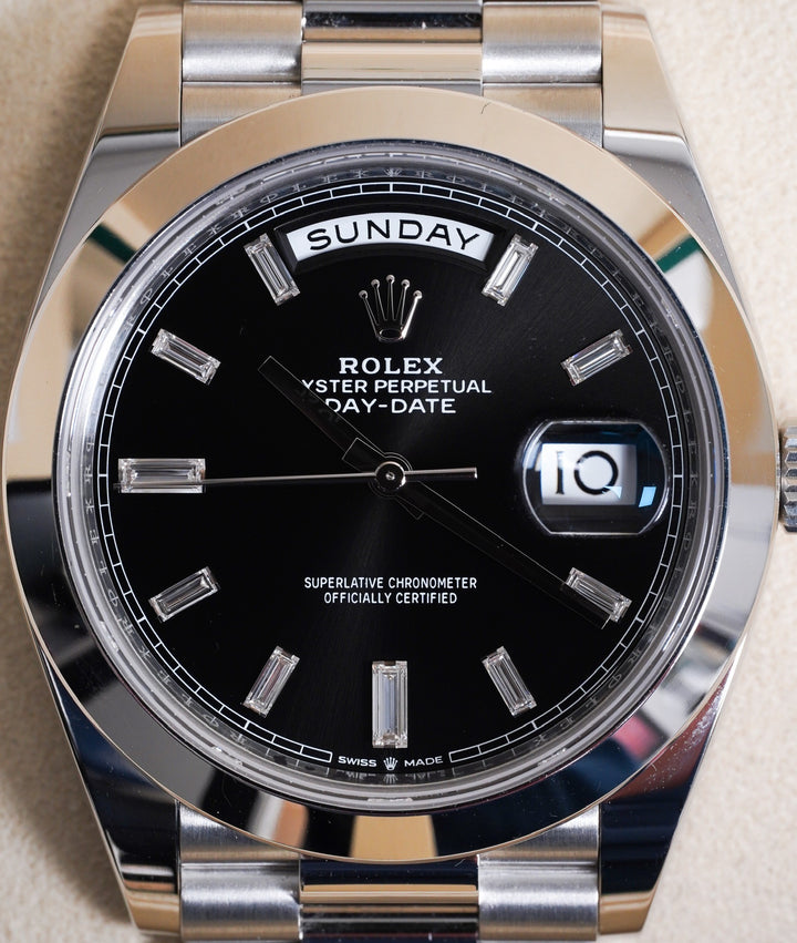 Rolex Daydate Black Diamond White Gold 40mm - 228206 - 2022