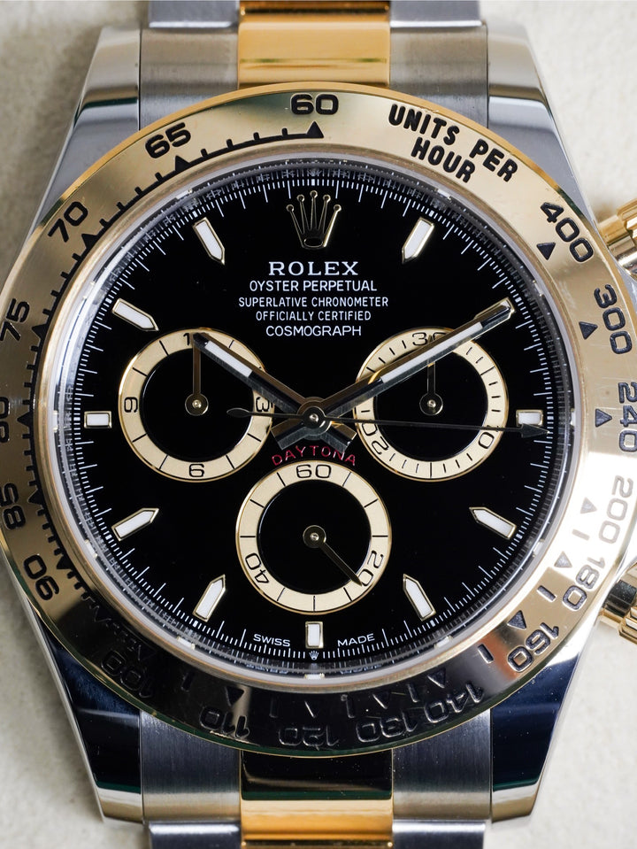 Rolex Daytona Black Chronograph Stainless Steel Yellow Gold 40mm - 126503 - Year Unknown
