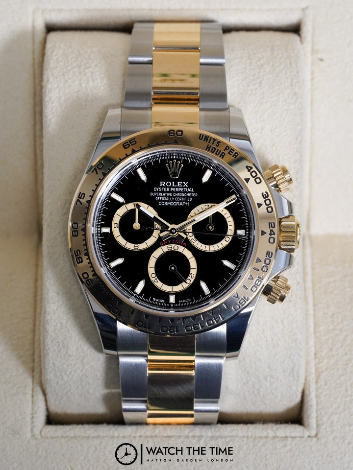 Rolex Daytona Black Chronograph Stainless Steel Yellow Gold 40mm - 126503 - Year Unknown