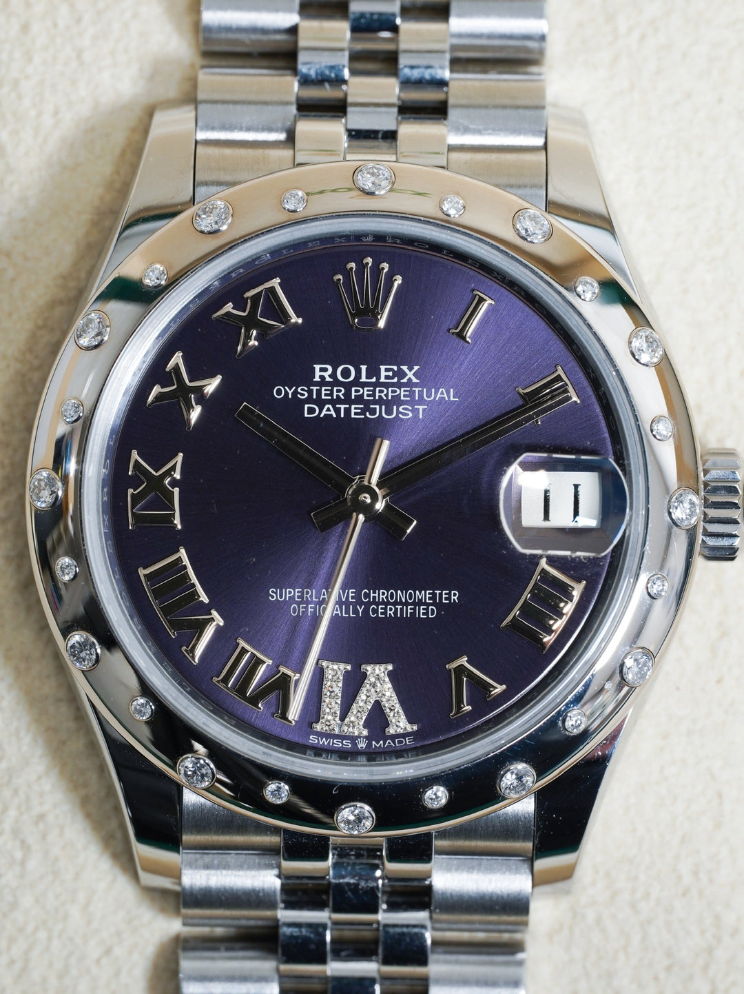 Rolex Datejust Purple Diamond Scattered Stainless Steel  31 mm - 278344RBR - 2021