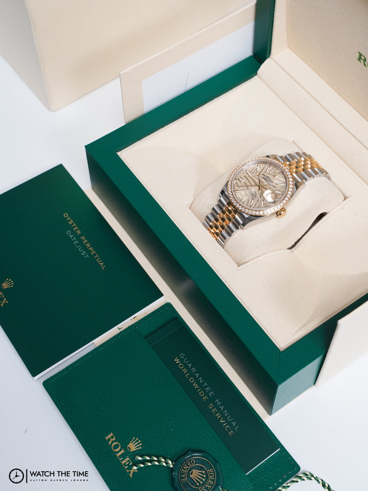 Rolex Datejust Champagne Palm RBR Stainless Steel Yellow Gold 36 mm - 126283RBR - 2023