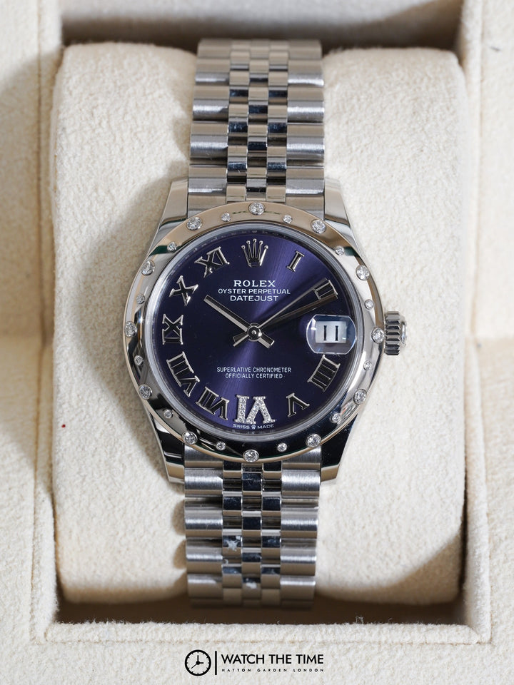 Rolex Datejust Purple Diamond Scattered Stainless Steel  31 mm - 278344RBR - 2021