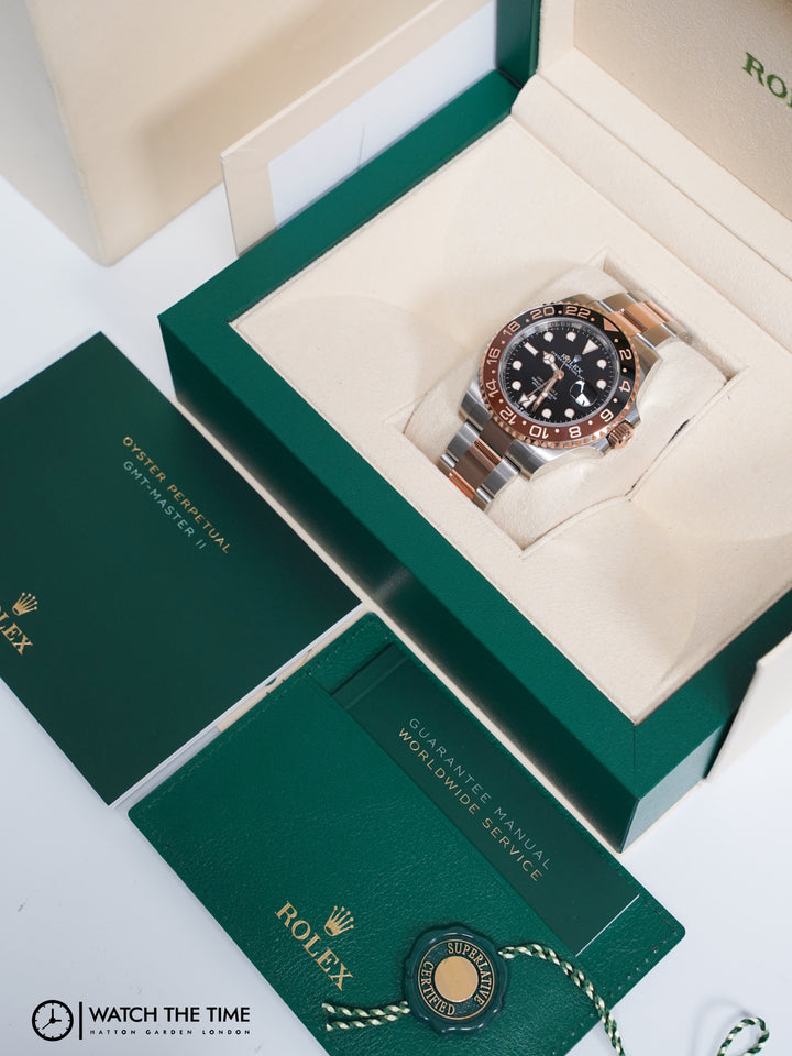 Rolex GMT II "ROOTBEER" Stainless Steel Rose Gold 40 mm - 1126711CHNR - 2020