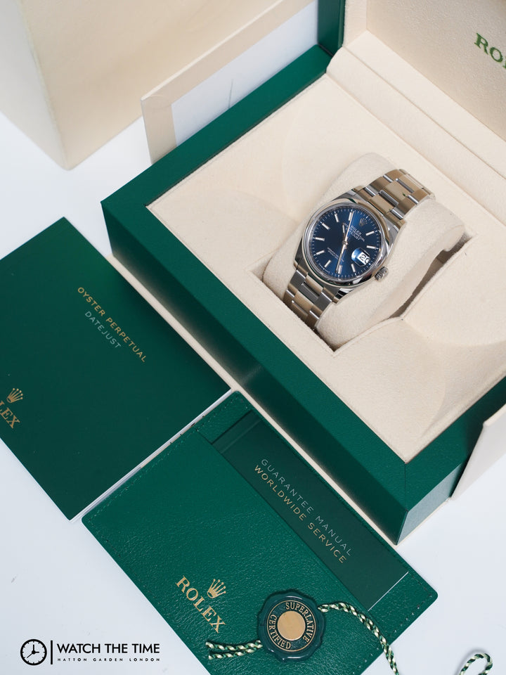 Rolex Datejust Blue Stainless Steel 36 mm - 126200 - 2024