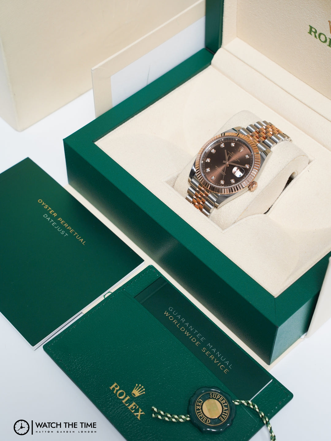 Rolex Datejust 126331 Chocolate Diamond Dial Rose Gold & Steel 41mm - 2022