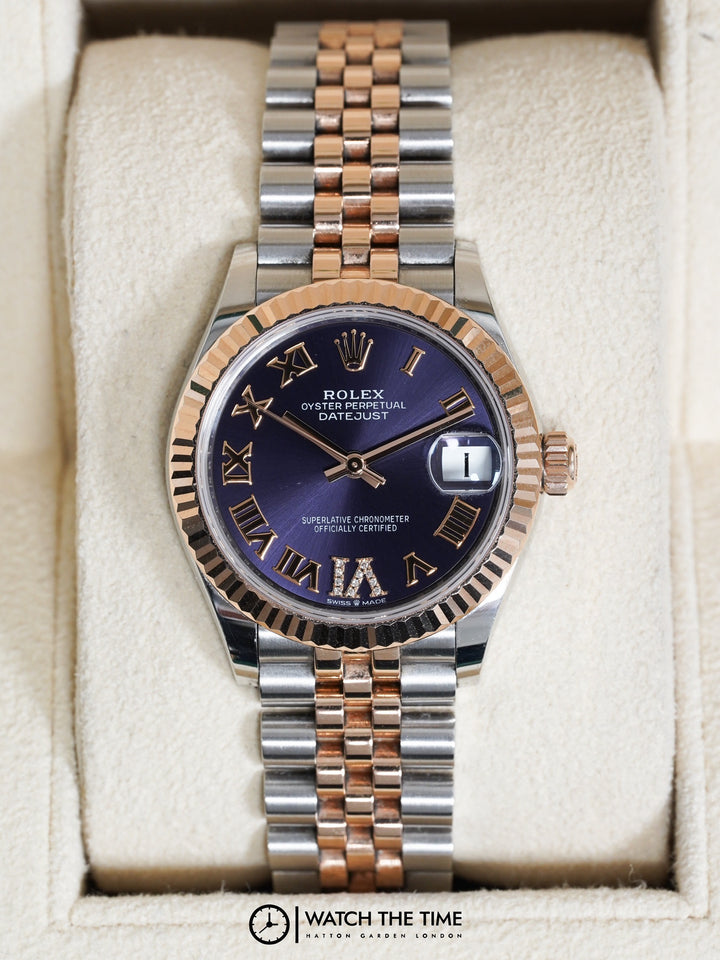 Rolex Datejust Aubergine Diamond 6 Stainless Steel Rose Gold 31 mm - 278271 - 2020