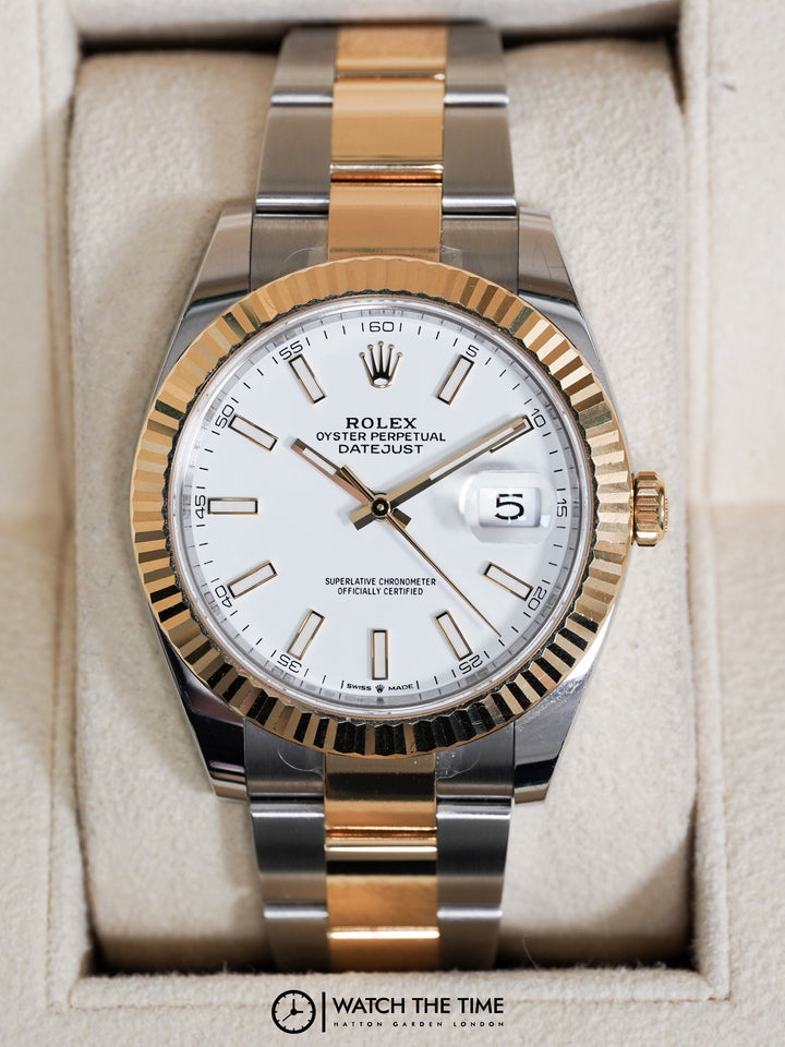 Rolex Datejust 41 White Stainless Steel Yellow Gold 41 mm - 126333 - 2023