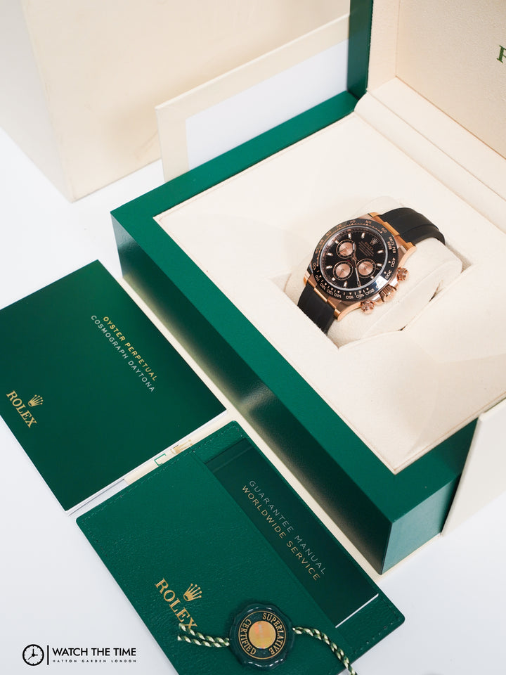 Rolex Daytona Black Chronograph Rose Gold 40mm - 116515LN - 2022