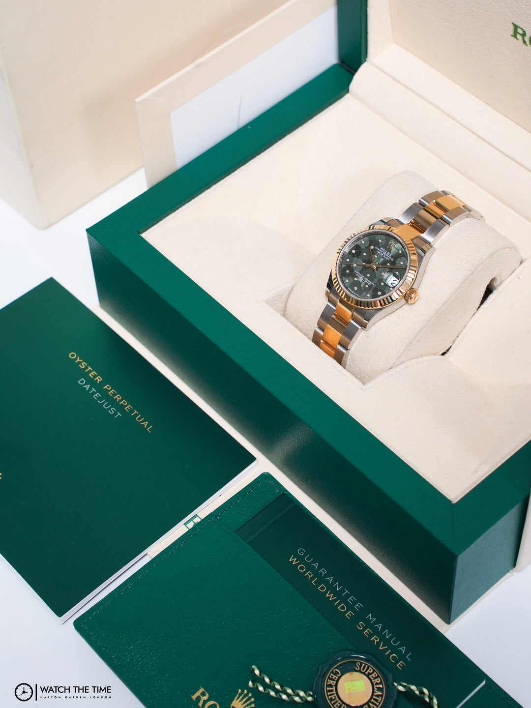 Rolex Datejust Green Flower Diamond Stainless Steel Yellow Gold 31 mm - 278273  - 2025