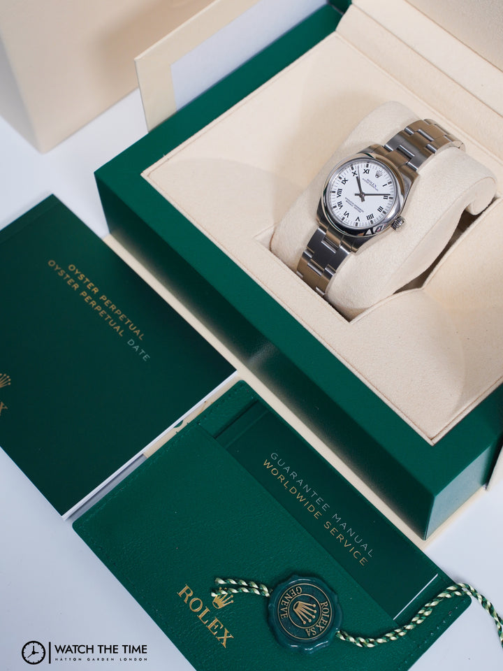 Rolex Oyster Perpetual White Stainless Steel 31 mm - 177200 - 2023