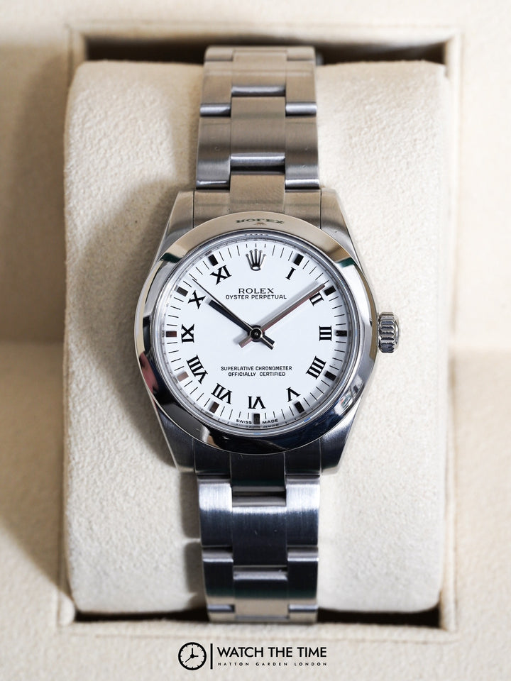 Rolex Oyster Perpetual White Stainless Steel 31 mm - 177200 - 2023