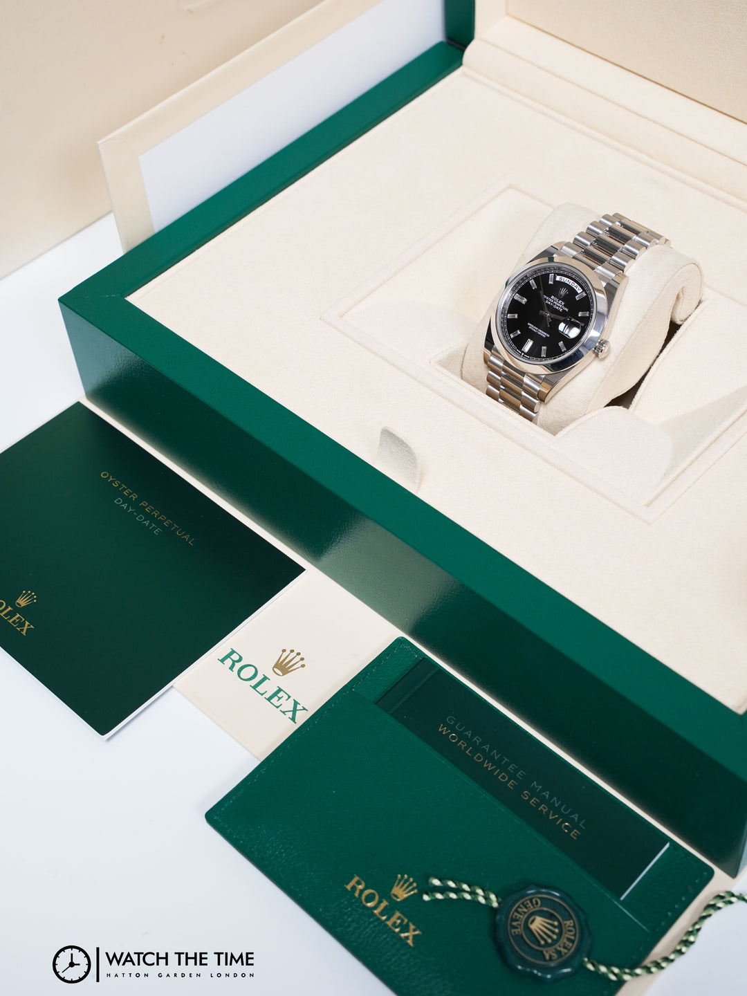 Rolex Daydate Black Diamond White Gold 40mm - 228206 - 2022