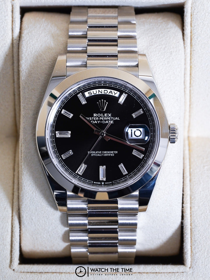 Rolex Daydate Black Diamond White Gold 40mm - 228206 - 2022