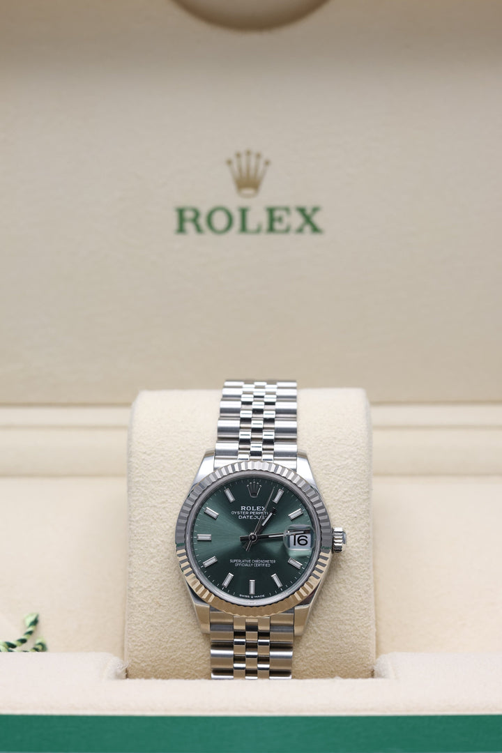 Rolex Datejust Mint Green Stainless Steel 31mm - 278274