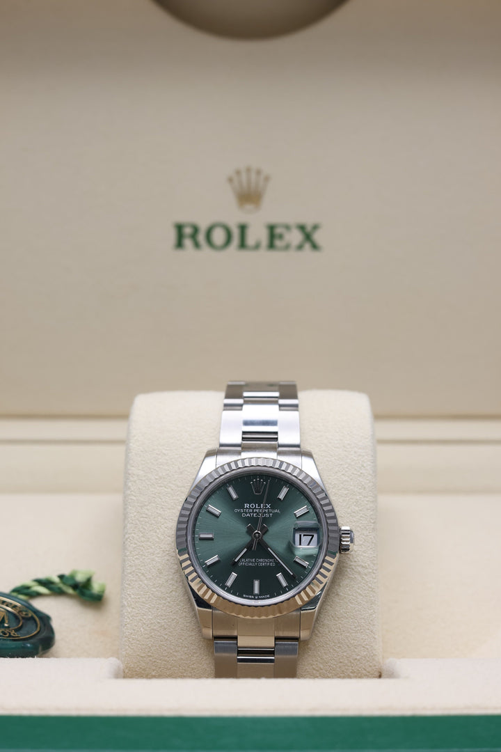 Rolex Datejust Mint Green Stainless Steel 31mm - 278274