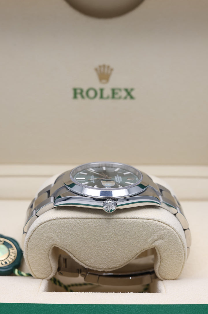 Rolex Datejust Mint Green Stainless Steel 41mm - 126300