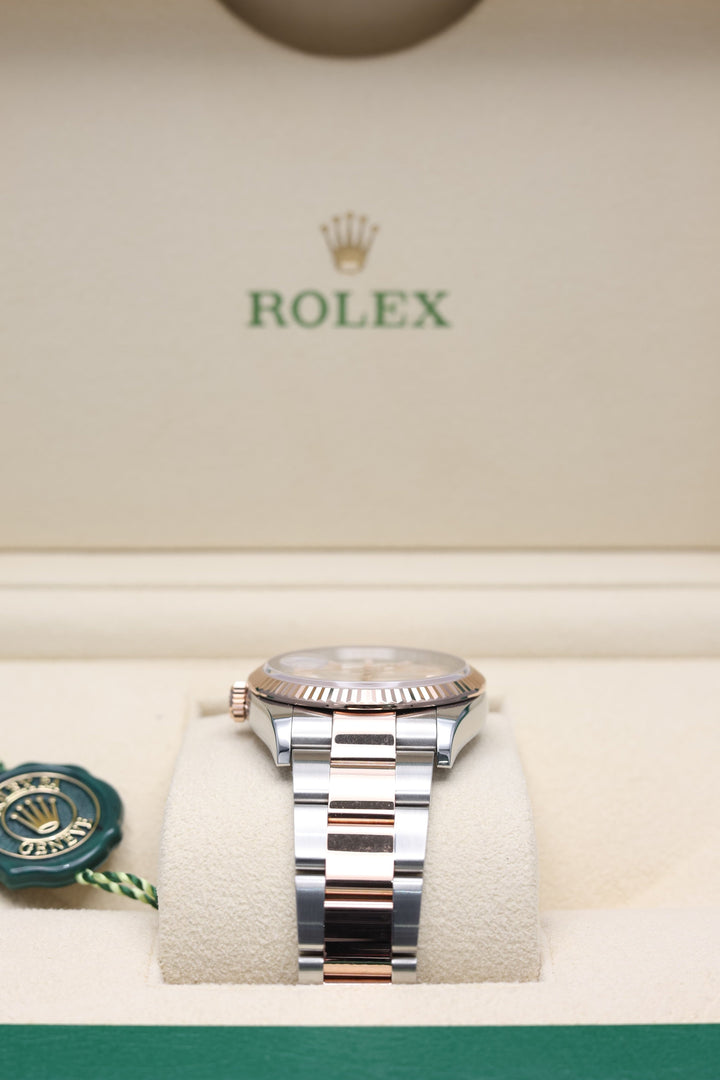 Rolex Datejust White Palm Stainless Steel & Everose Gold 36mm - 126231