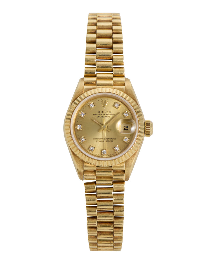 Rolex Datejust 26 Champagne Diamond Dot Yellow Gold Unknown -  69178