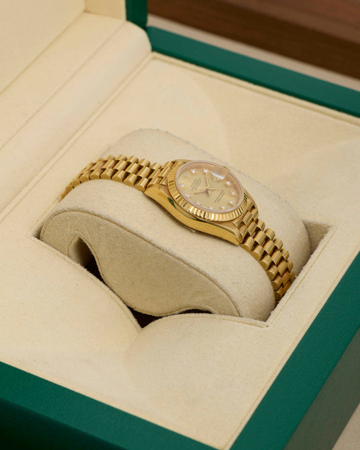 Rolex Datejust 26 Champagne Diamond Dot Yellow Gold Unknown -  69178