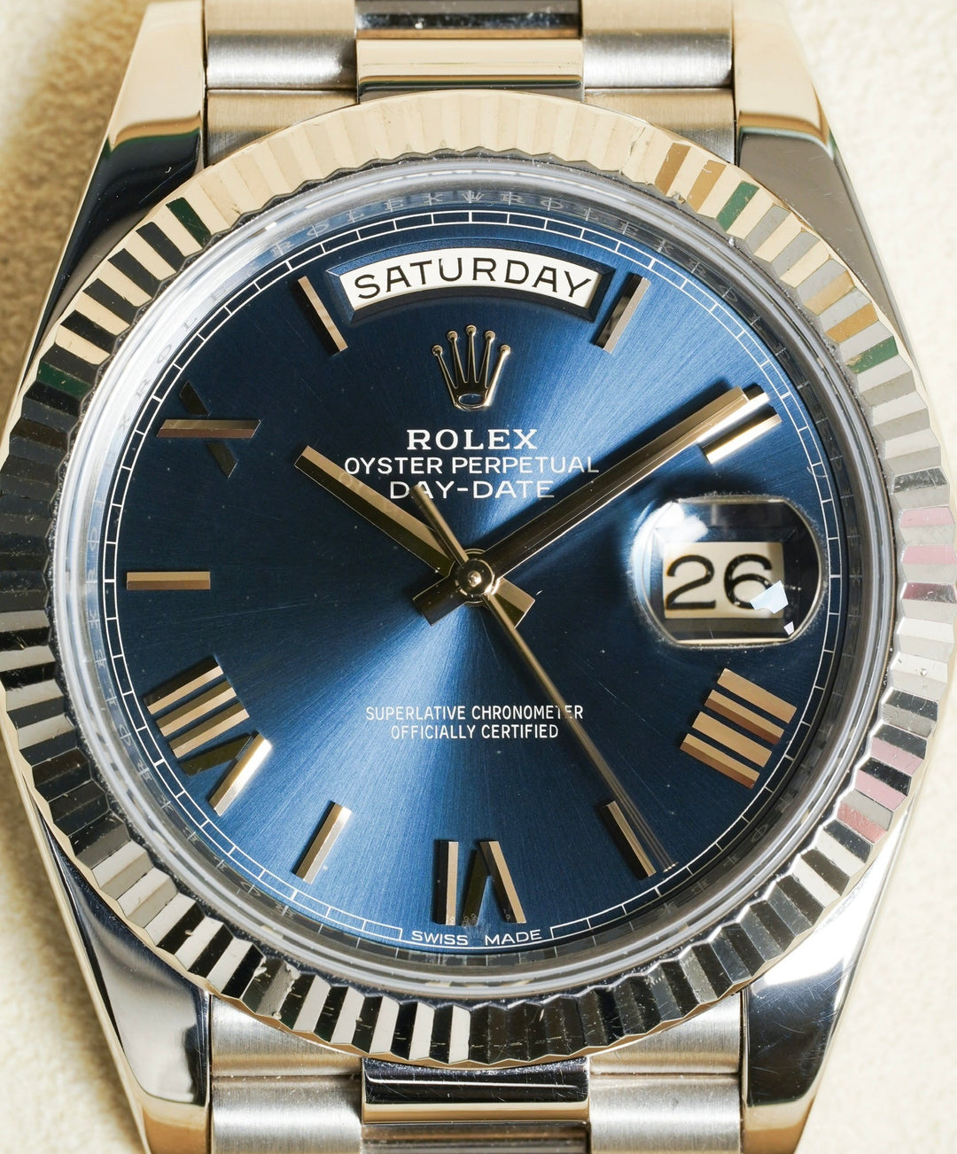 Rolex Day-Date 228239 Blue Roman Dial 40 - 2018