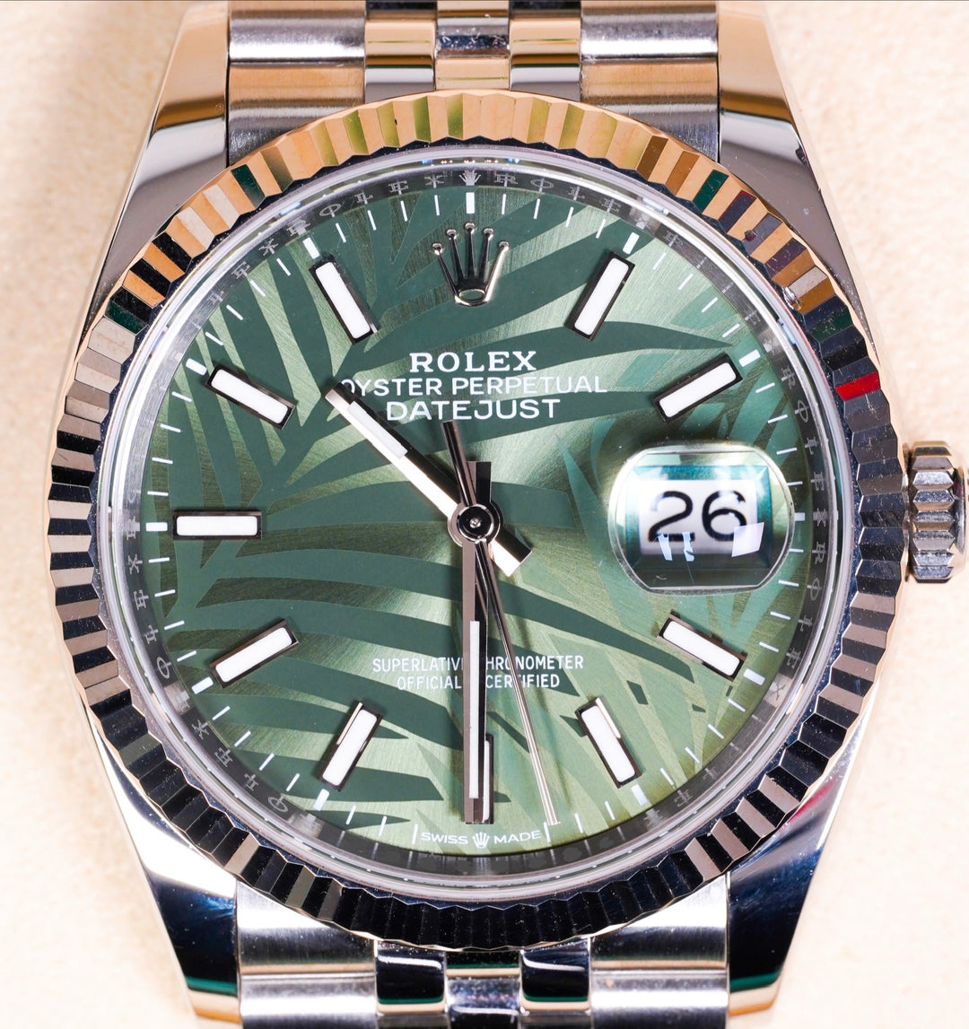 Rolex Datejust 36 126234 Green Palm Stainless Steel - 2022