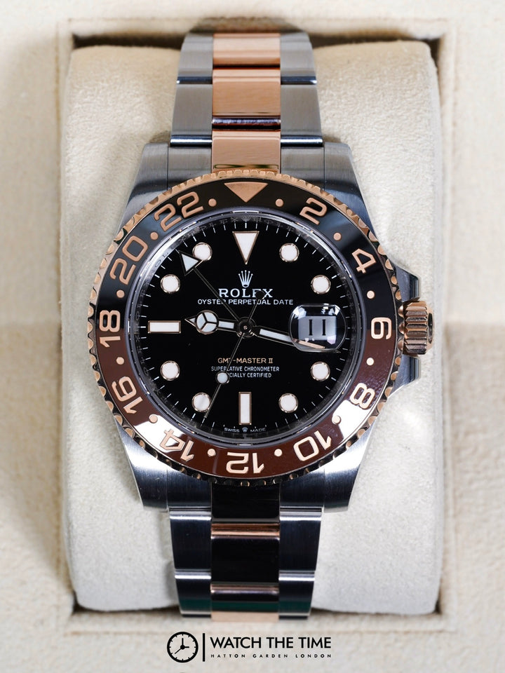 Rolex GMT-Master II Rootbeer 126711CHRN Black Stainless Steel & Rose Gold - 2023