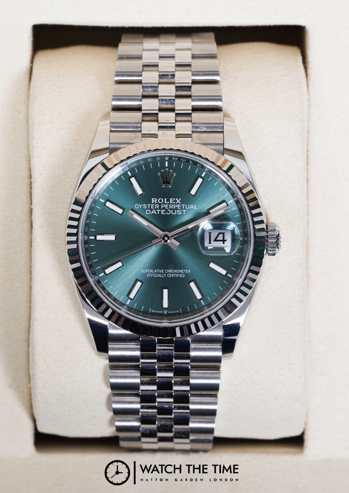 Rolex Datejust 126234 Mint Green Dial Stainless Steel & White Gold - 2025