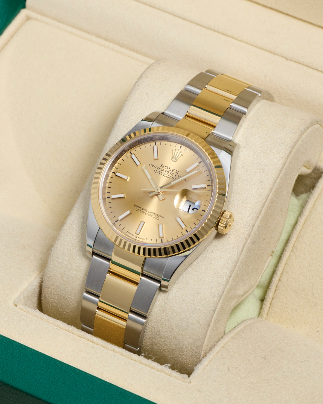 Rolex Datejust 36 Champagne Stainless Steel Yellow Gold 2021 - 126233