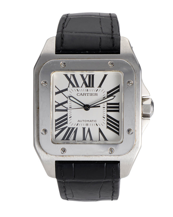 Cartier Santos White Roman Stainless Steel Unknown - 2656