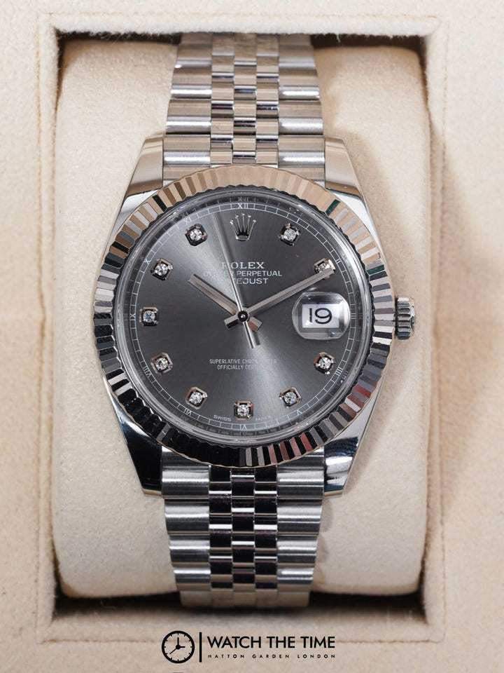 Rolex Datejust 41 126334 Rhodium Diamond Stainless Steel - 2018