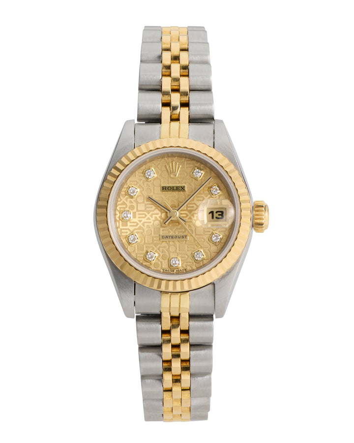 Rolex Datejust 26 Champagne Jubilee Diamond Dot Stainless Steel Yellow Gold 1998 - 69173