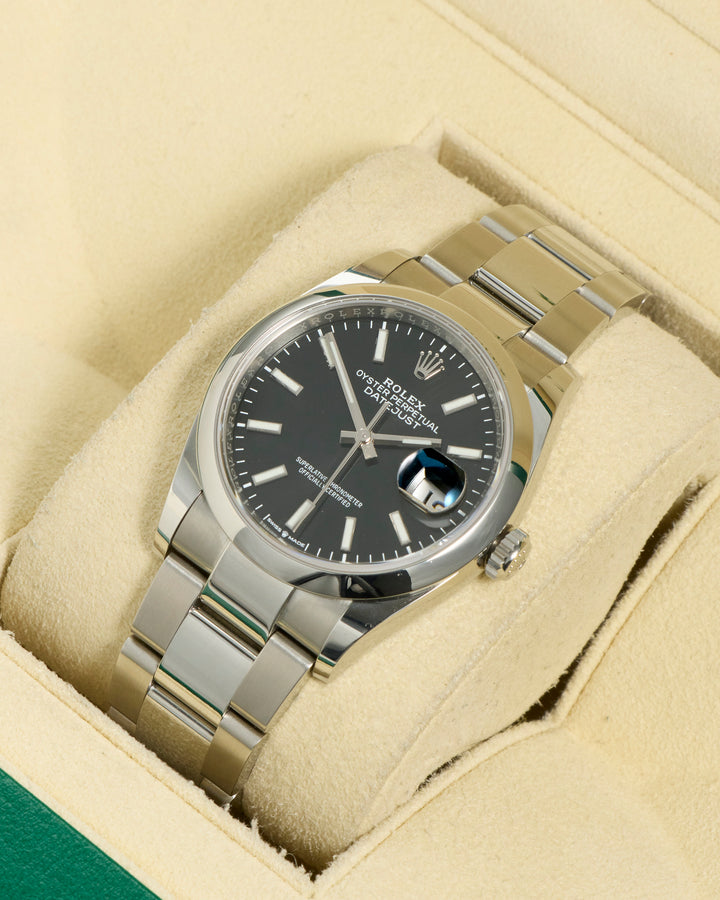 Rolex Datejust 36 Black Baton Stainless Steel 2021 - 126200