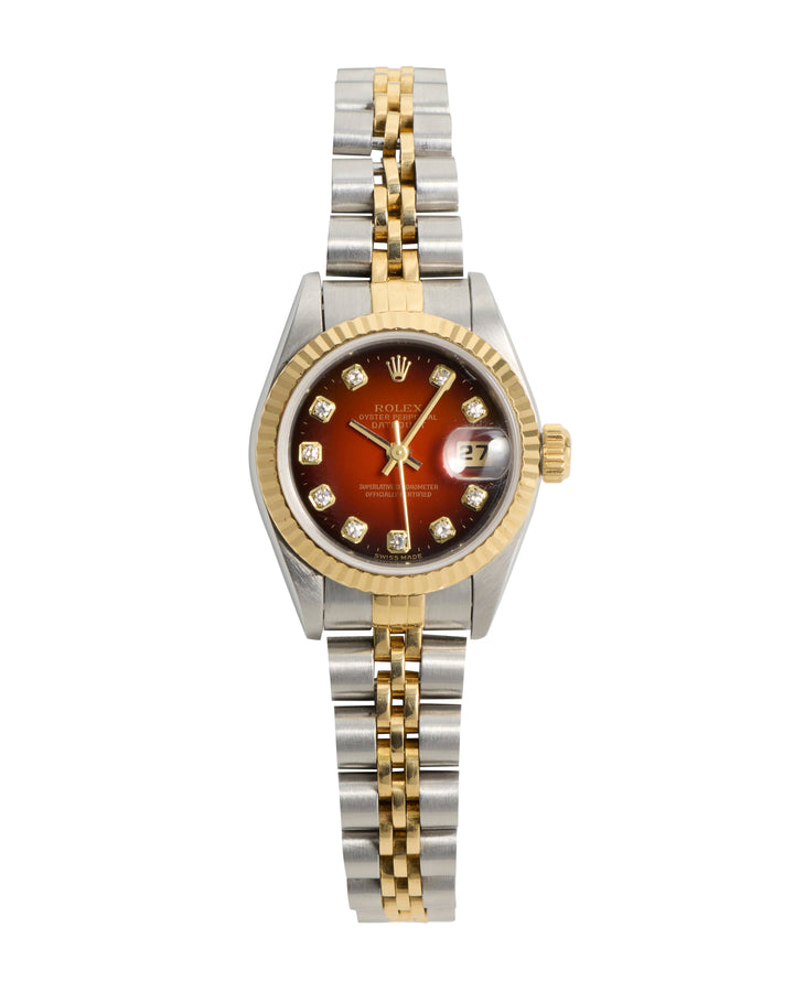 Rolex Datejust 26 Red Vinaigrette Diamond Dot Stainless Steel Yellow Gold Unknown - 69173