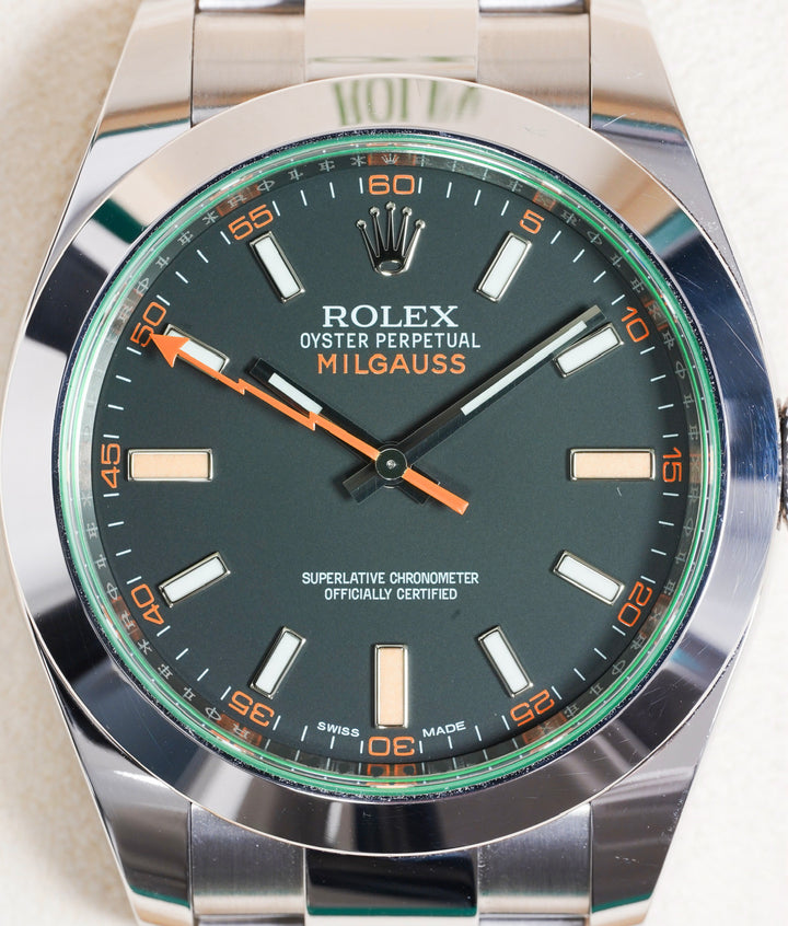 Rolex Milgauss 116400GV Black Dial Oyster Steel - 2021