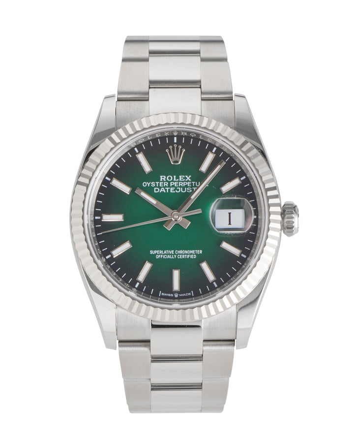 Rolex Datejust 36 Green Ombre Stainless Steel White Gold 2026 - 126234