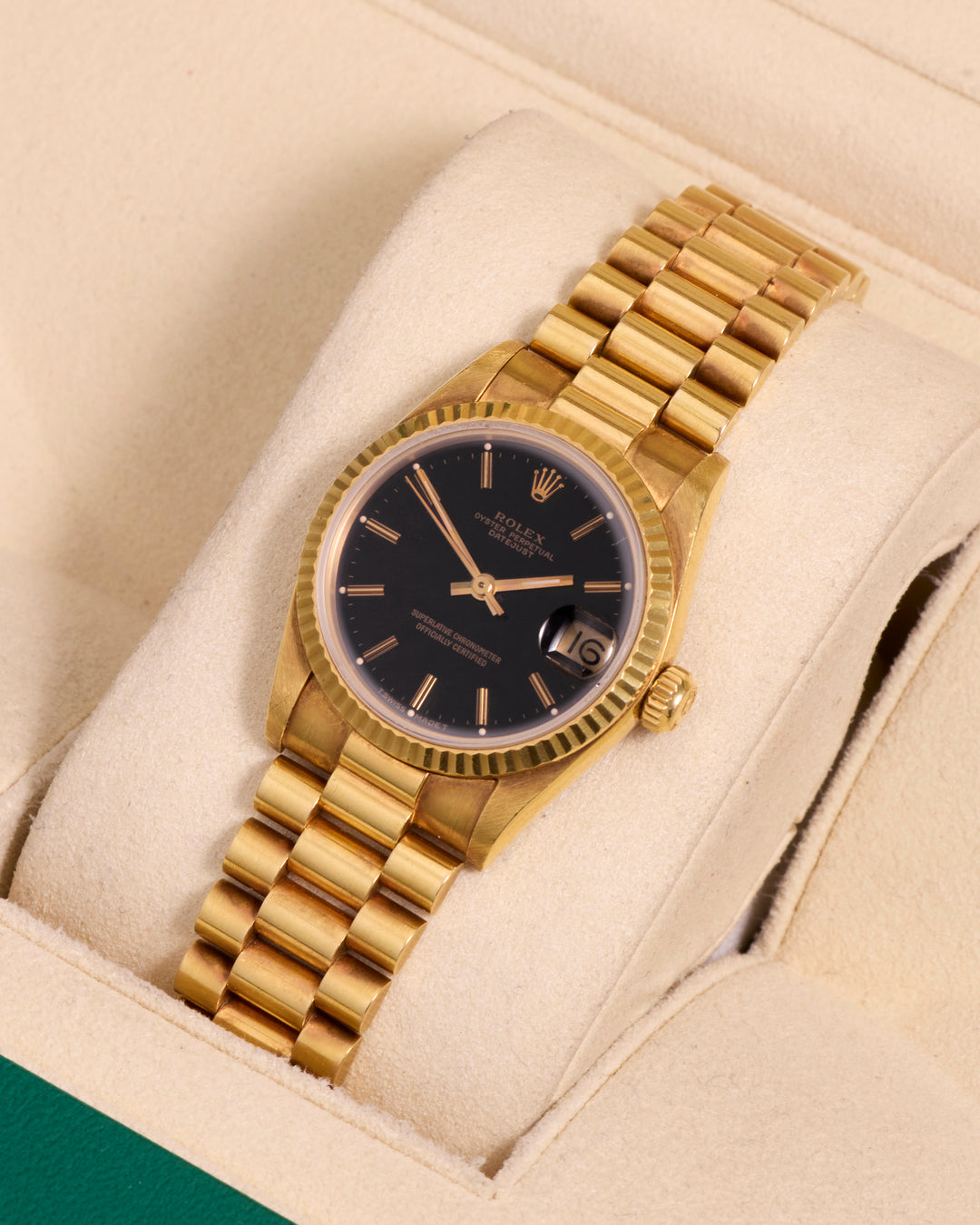 Rolex Datejust 31 Black Yellow Gold 1987 - 68278