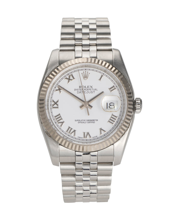 Rolex Datejust 36 White Stainless Steel White Gold 2014 - 116234