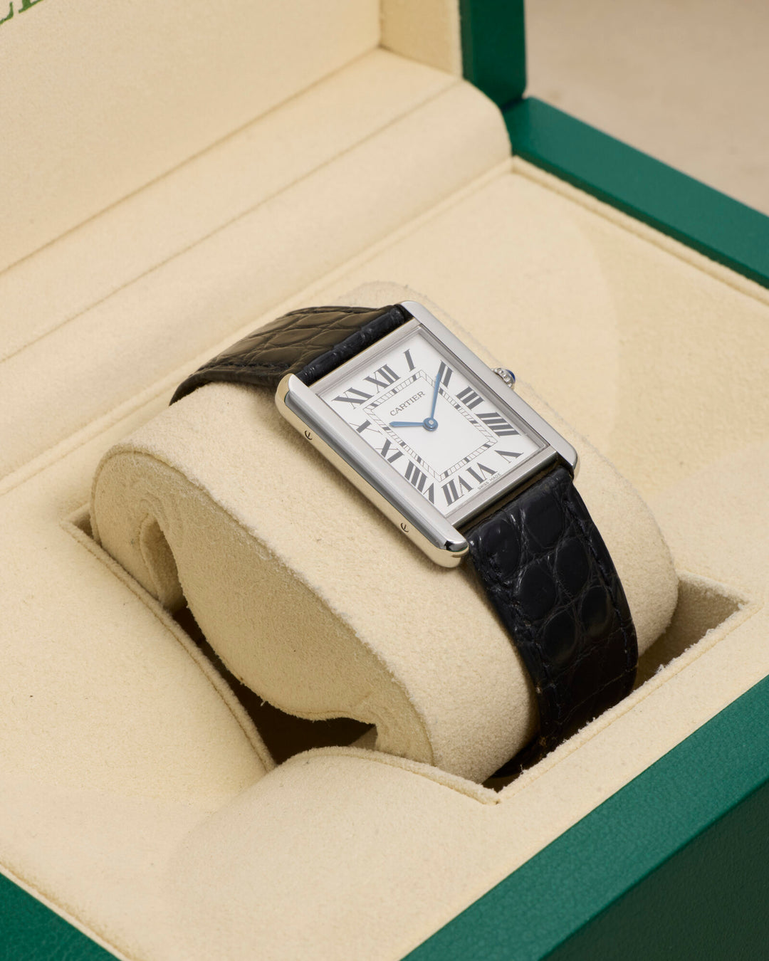 Cartier Tank Solo White Roman Dial Stainless Steel Unknown - 2715