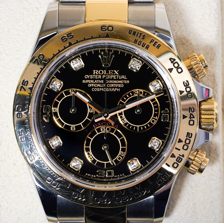 Rolex Daytona 116503 Black Diamond Stainless Steel & Yellow Gold - 2018
