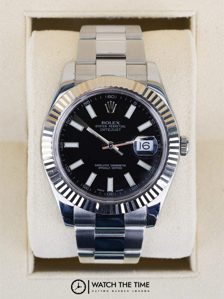 Rolex Datejust II 116334 Black Steel & White Gold 41 - 2010