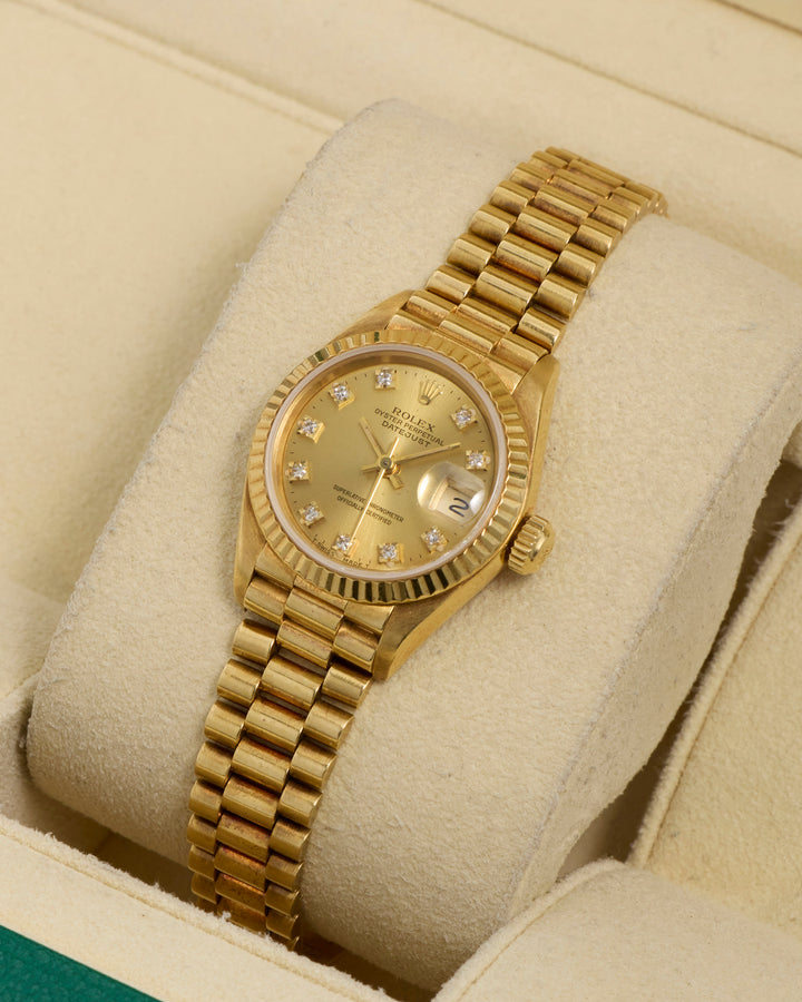 Rolex Datejust 26 Champagne Diamond Dot Yellow Gold Unknown -  69178