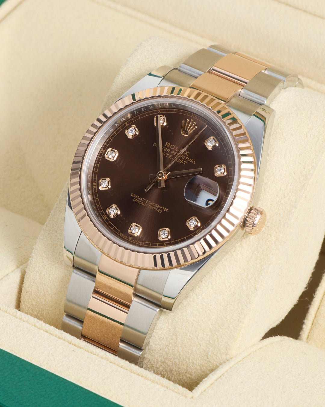 Rolex Datejust 41 Chocolate Diamond Dot Stainless Steel & Rose Gold 2021 - 126331