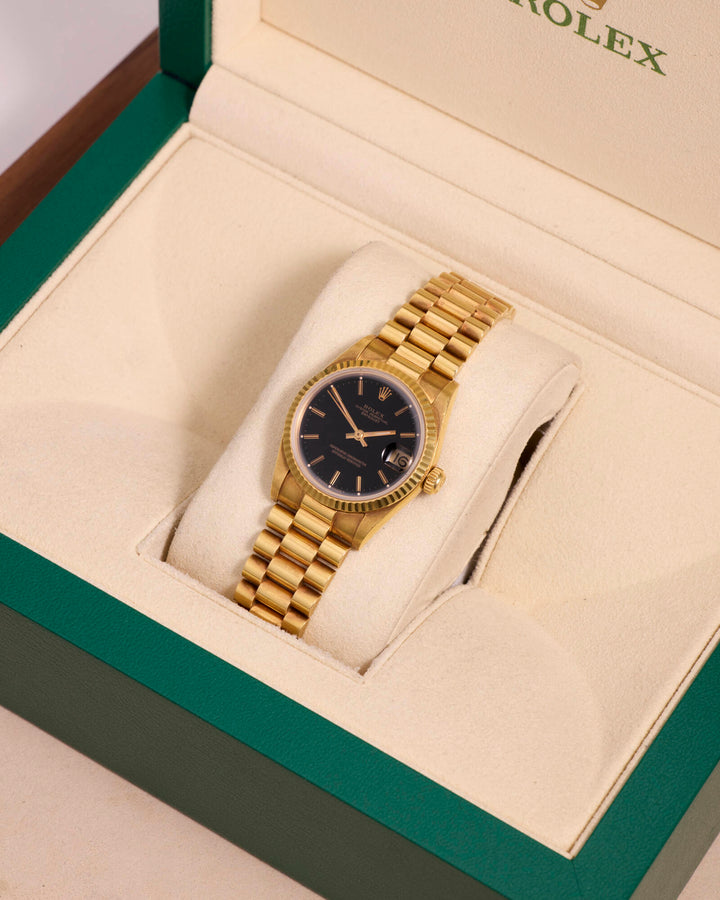 Rolex Datejust 31 Black Yellow Gold 1987 - 68278
