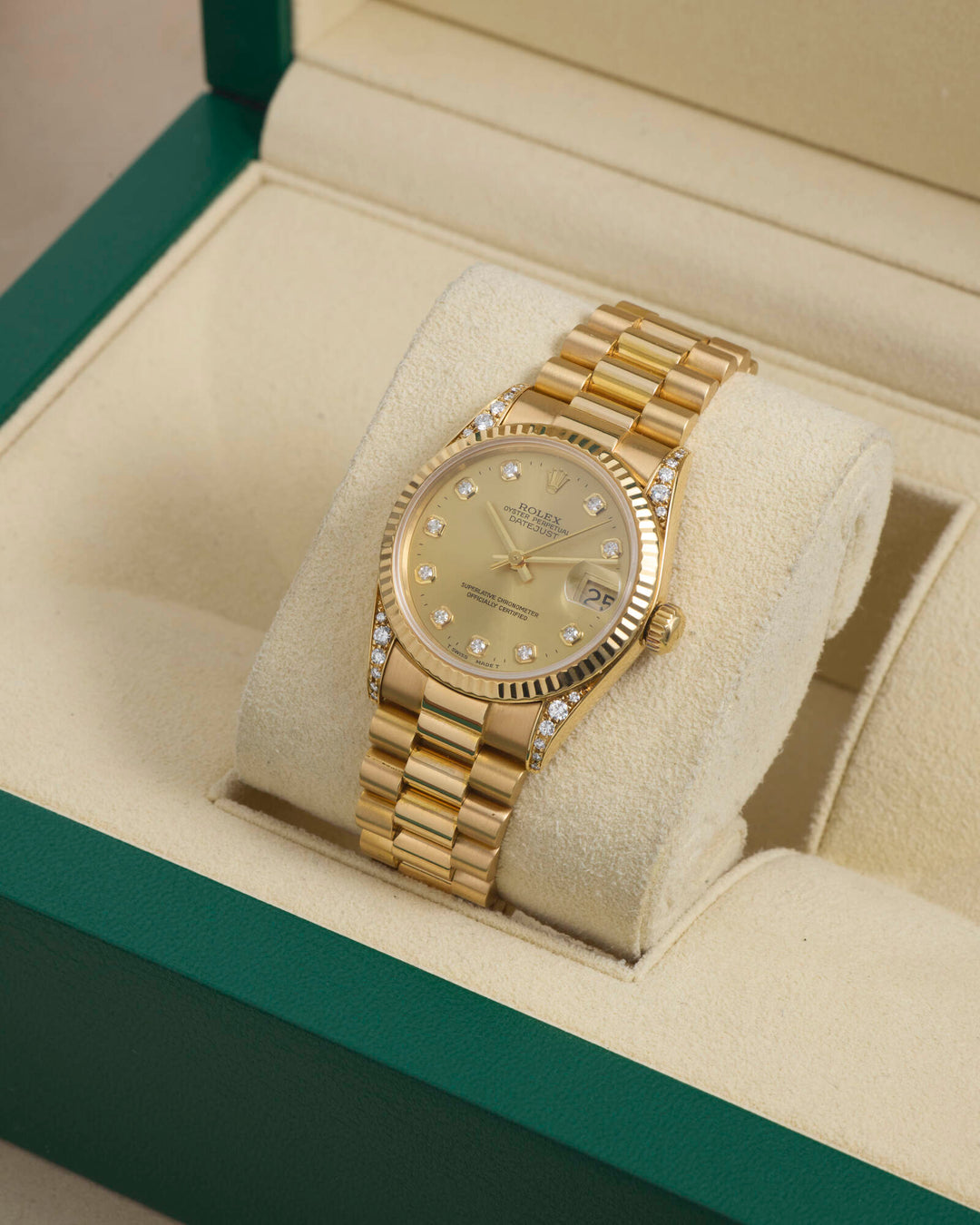 Rolex Datejust 31 Champagne Diamond Dot Yellow Gold 1992 - 68238