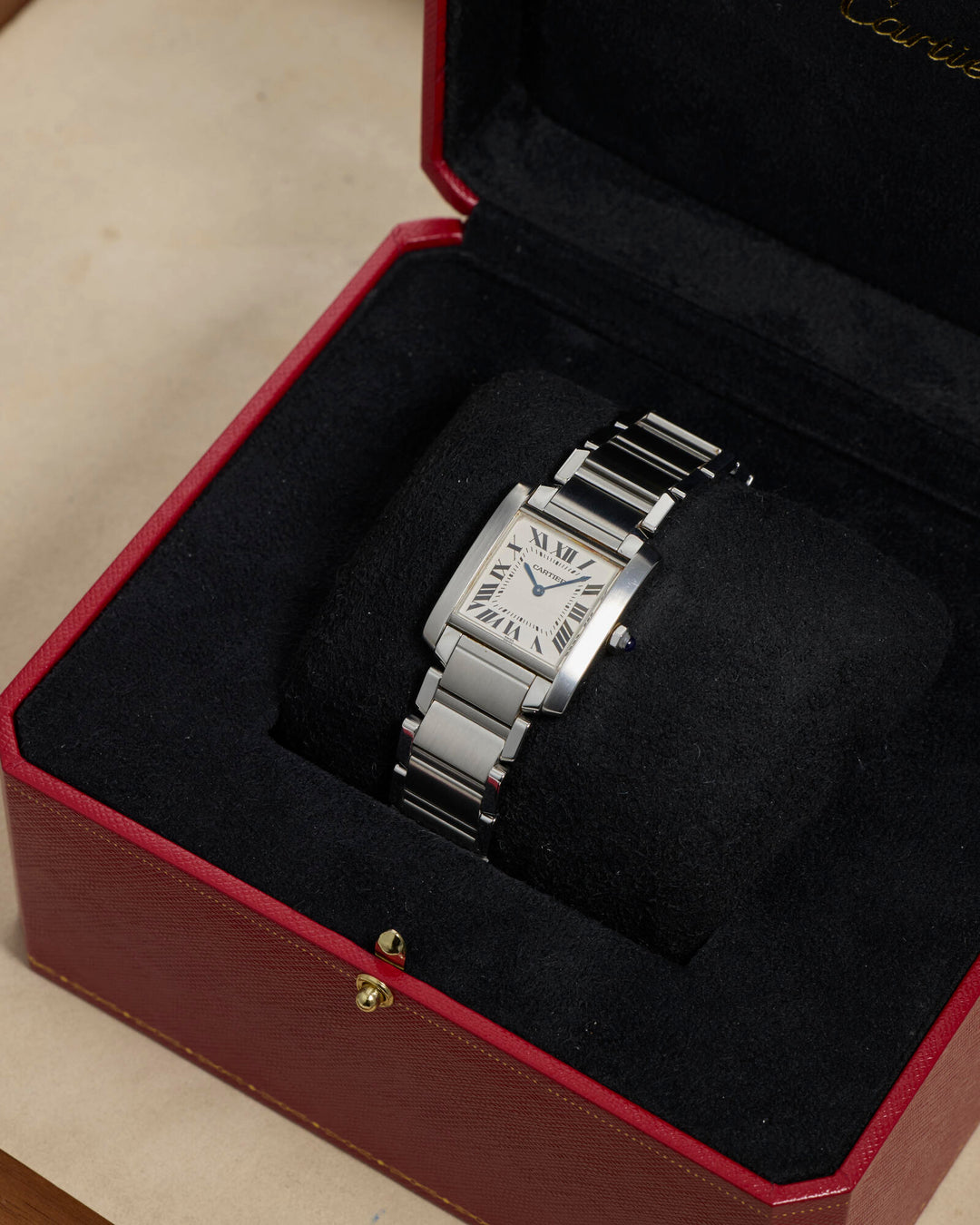 Cartier Tank Francaise White Roman Stainless Steel Unknown - 2301