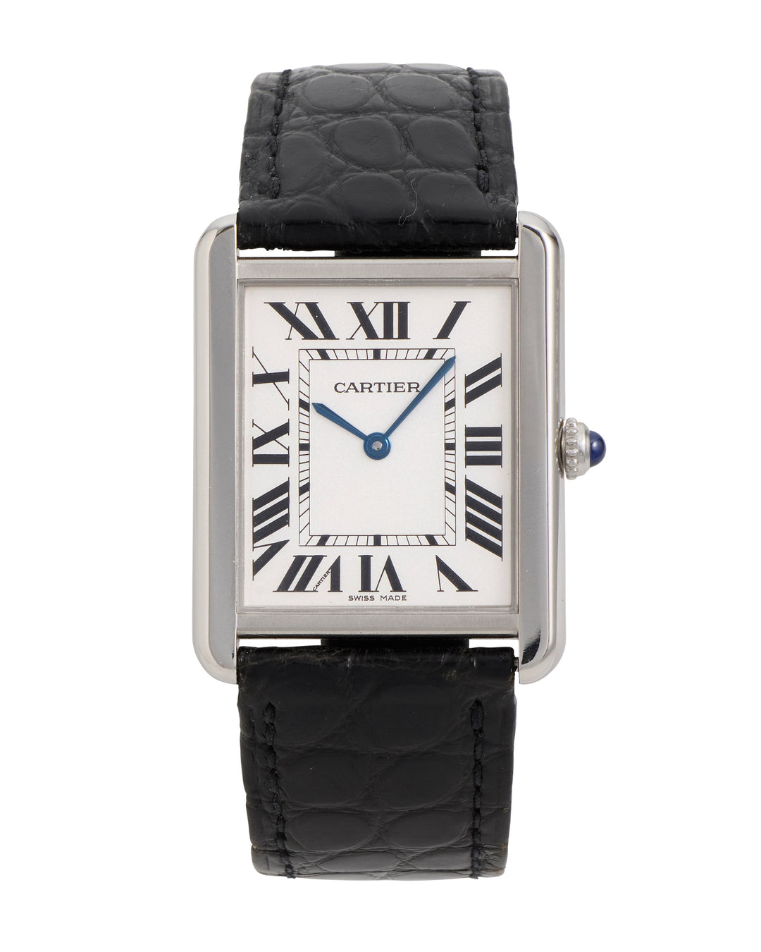 Cartier Tank Solo White Roman Dial Stainless Steel Unknown - 2715