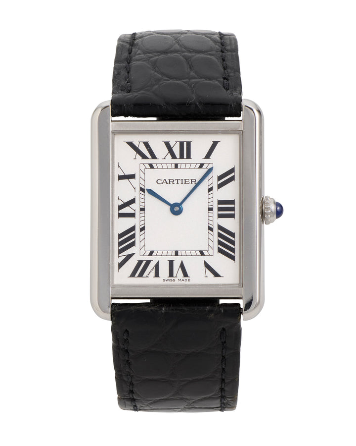 Cartier Tank Solo White Roman Dial Stainless Steel Unknown - 2715